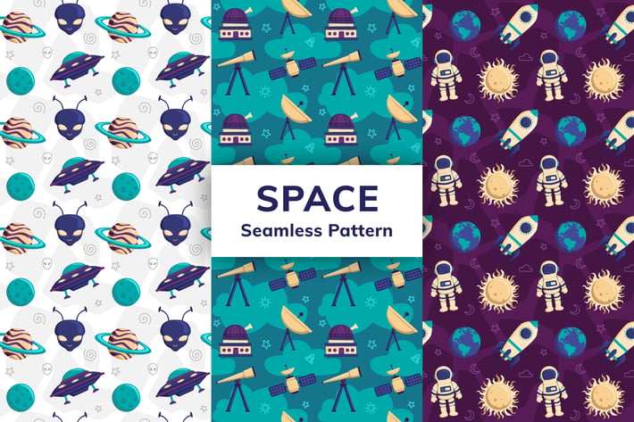 Space Seamless Pattern