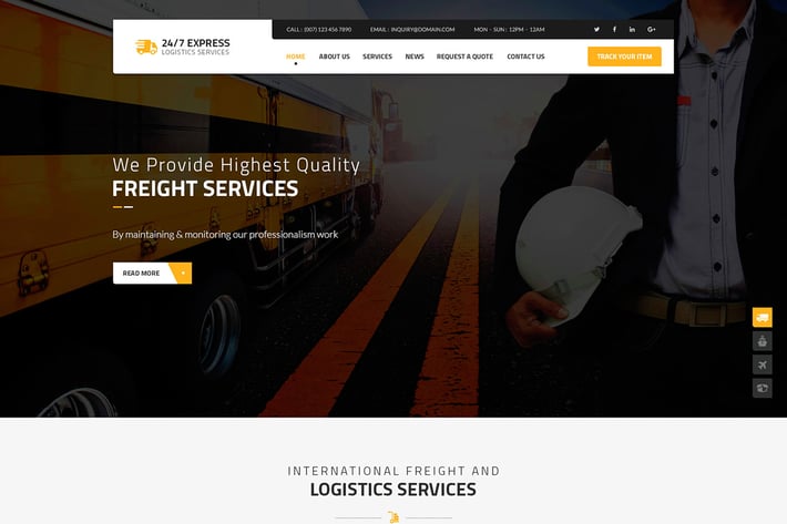 24/7 Express Logistics Services PSD