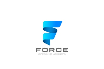 Logo F Letter Ribbon style