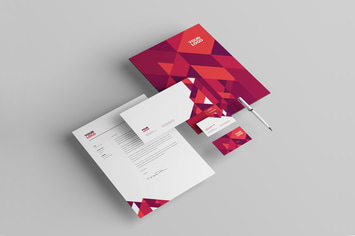 Modern Red Pattern Stationery
