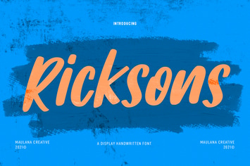 Ricksons Display Handwritten Font