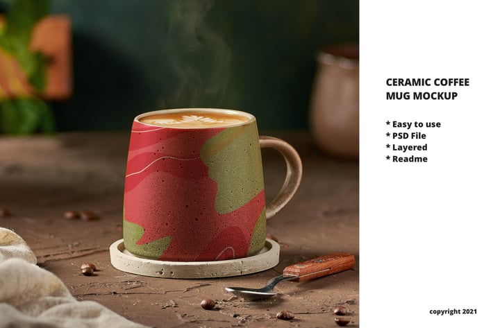 Ceramic Coffee Mug Mockup