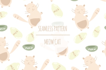 Meow Cat – Seamless Pattern
