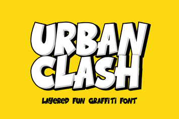 Urban Clash - Layered Graffiti Font