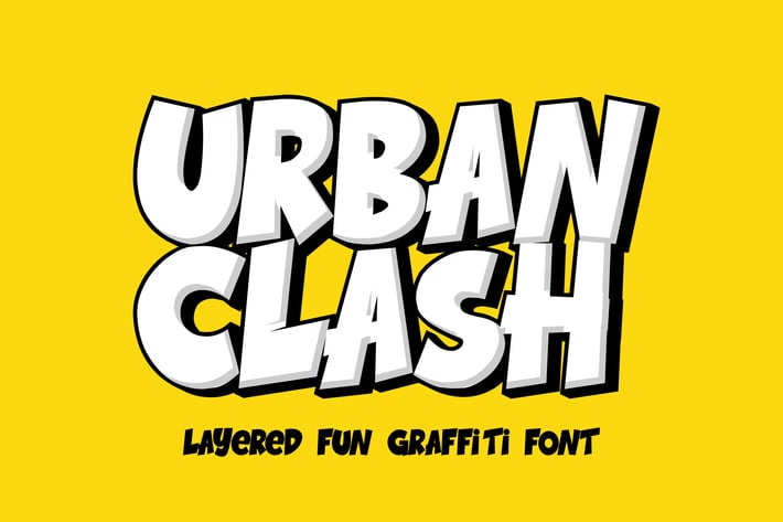 Urban Clash - Layered Graffiti Font