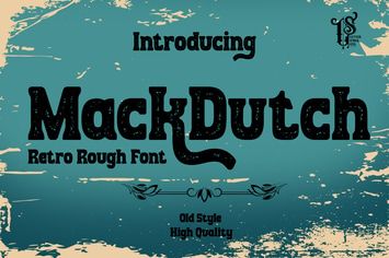MackDutch - Rough decorative font