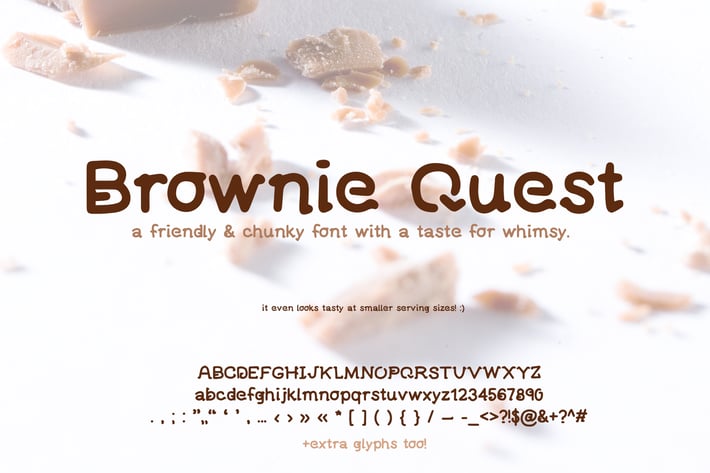 Brownie Quest Cute Handwritten Type