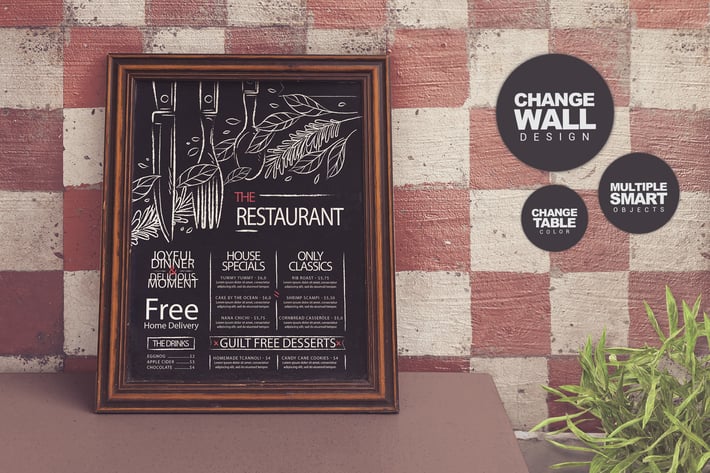 Chalkboard Restaurant Mockup