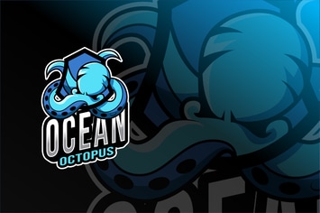 Ocean Octopus Esport Logo Template