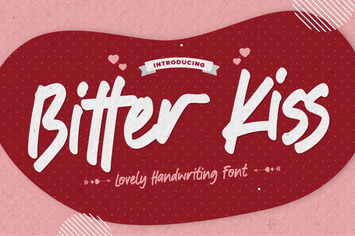 Bitter Kiss - Lovely Handwritten  Font