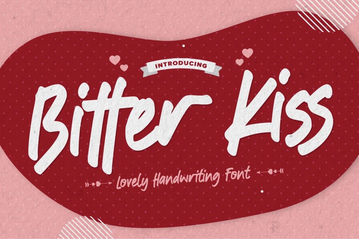 Bitter Kiss - Lovely Handwritten  Font