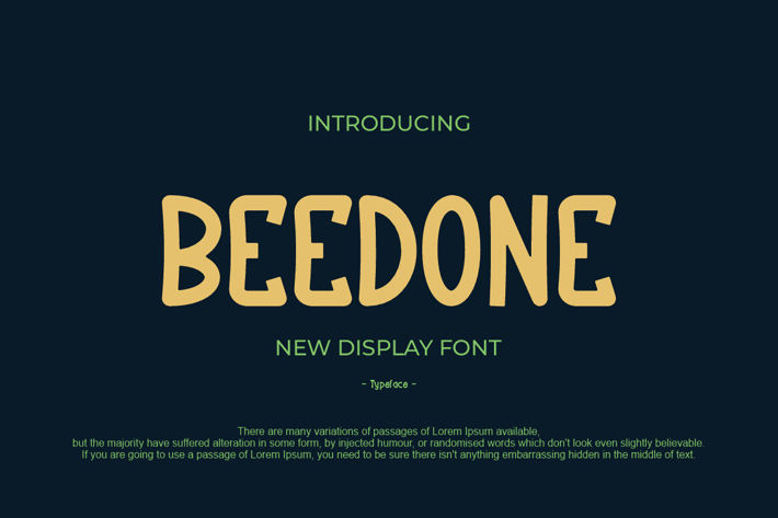 BEEDONE Font
