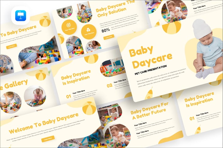 Baby Daycare Keynote Presentation Template