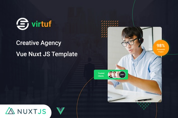 Virtuf – Creative Agency Vue Nuxt JS Template