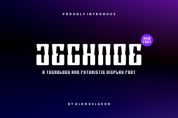 Jechnoe - Technology and Futuristic Font