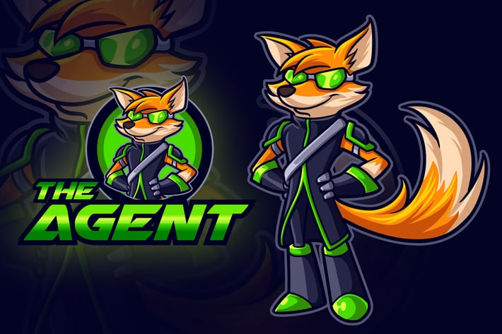 Fox Agent Mascot Logo