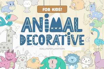 Wallpaper Animal Decorative for Kids