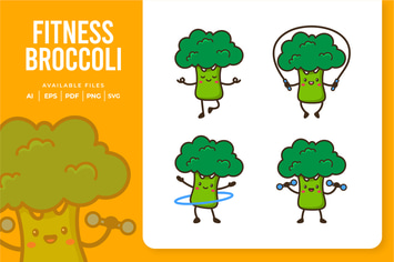 Cute Fitness Broccoli