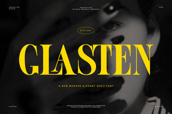 Glasten Modern Elegant Serif Font Typeface