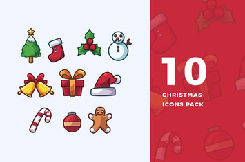 10 Chirstmas Icons Pack