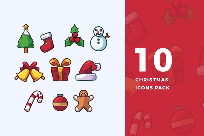 10 Chirstmas Icons Pack