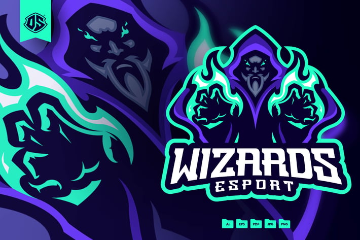 Wizard Mascot Logo Template