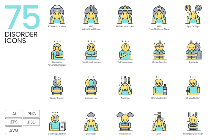 75 Disorder Icons