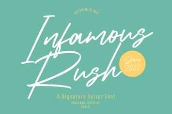 Infamous Rush Signature Script Font