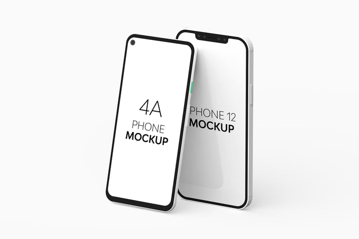 4A Phone & iPhone 12 Mockup