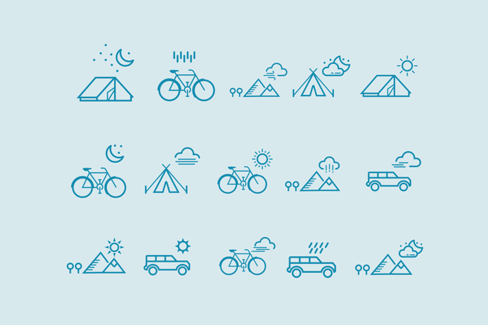 15 Weather Scene Icons