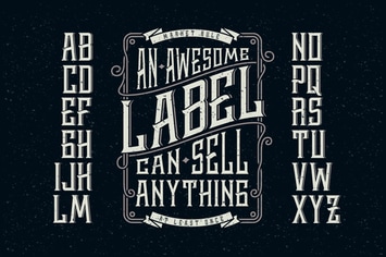 Whiskey label font