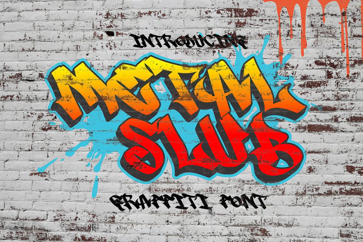 Metal Slub - Graffiti Tag Font