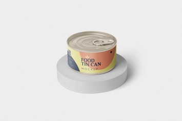 Food Tin Can Mockup Small Size - Round