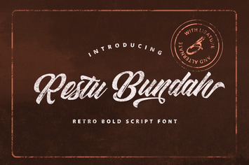 Restu Bundah - Retro Bold Script Font