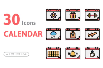 30 Calendar Icons