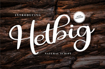 Hetbig | Natural Script Font