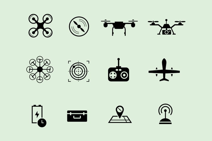 12 Drone Icons