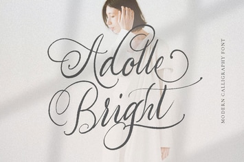 Adolle Bright - Modern Calligraphy Signature Logo