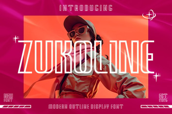 Zukoline - Outline Display Font