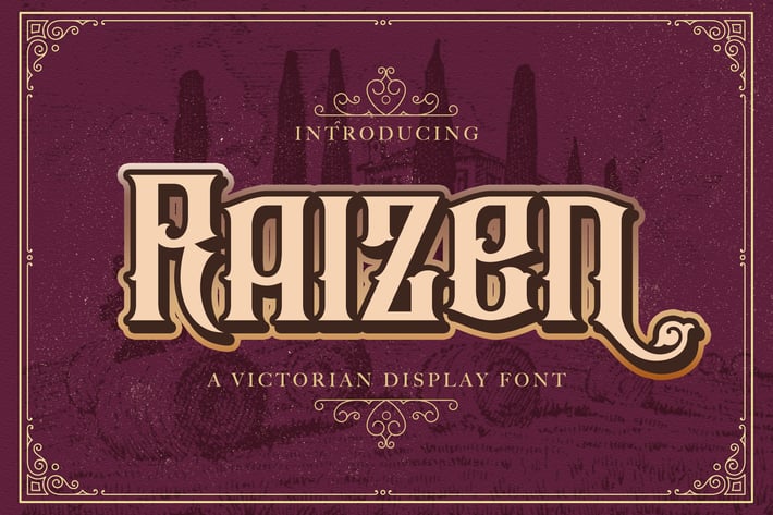 Raizen - Victorian Style Font