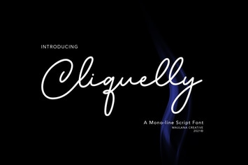 Cliquelly Monoline Script Font