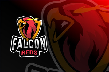Falcon Reds Esport Logo Template