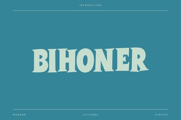 Bihoner - Modern Artdeco Font
