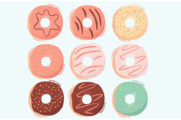 Cartoon Donuts Illustration