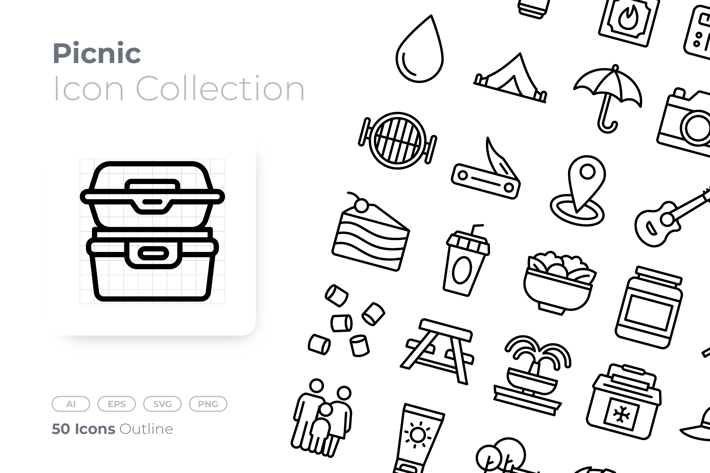 Picnic Outline Icon
