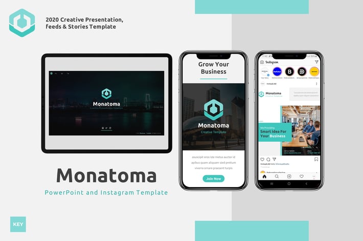 Monatoma - Keynote & Instagram Template
