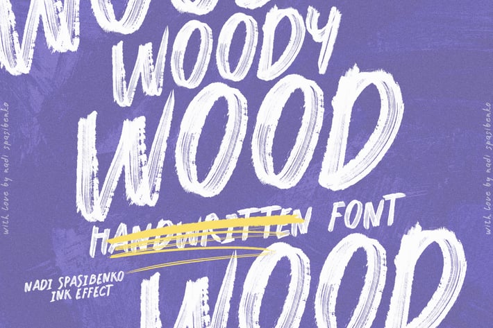 Woody Wood Font