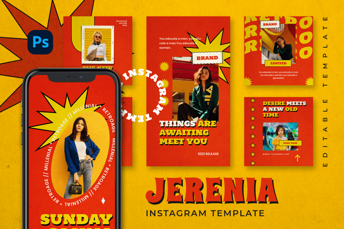 Jerenia - Retro Instagram Stories and Post