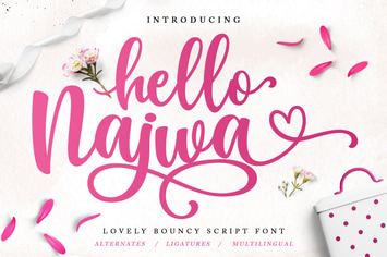 Hello Najwa - Modern Script Font