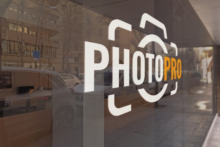 Perspective Glass Logo Mockup